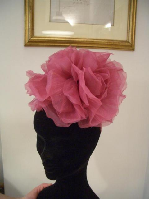 Flor tocado diadema (todos los colores de organza)